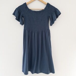 Off The Shoulder Smocked Mini Dress